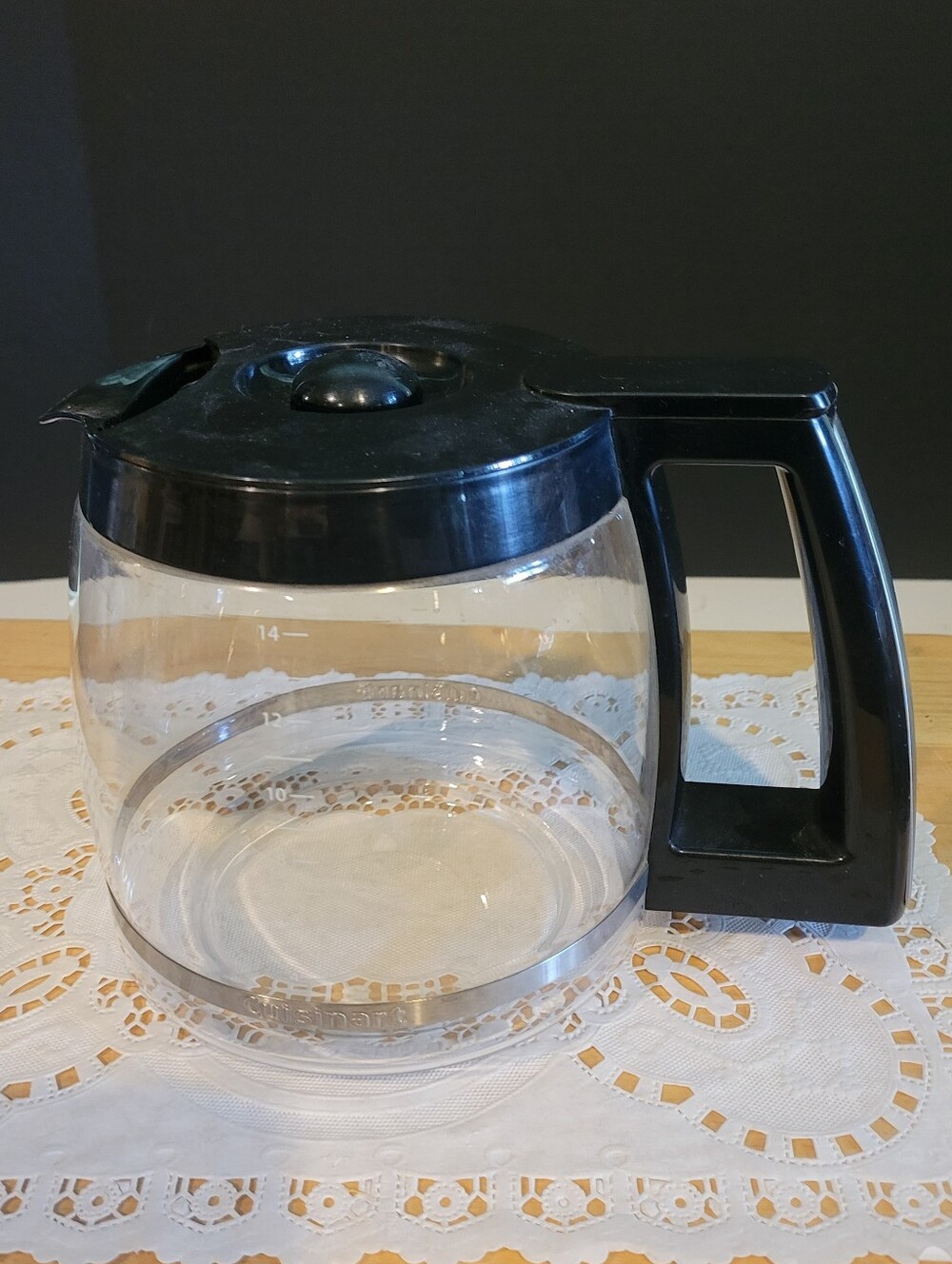 Cuisinart 14 Cup Glass Replacement Carafe Pot - Black